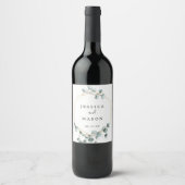 Eucalyptus Greenery Wedding Wine Labels Wijn Etiket (Voorkant)