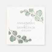 Eucalyptus Greenery Weddings Elegant Foliage Servet (Voorkant)
