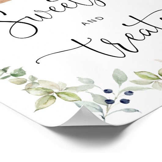 Eucalyptus Greenery weinig beer snoepjes en behand Poster (Hoek)