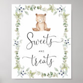 Eucalyptus Greenery weinig beer snoepjes en behand Poster (Voorkant)