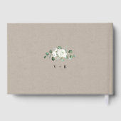 Eucalyptus Greenery white floral bruiloft Gastenboek (Achterkant)