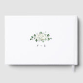 Eucalyptus Greenery white floral bruiloft Gastenboek (Achterkant)