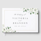 Eucalyptus Greenery white floral bruiloft Gastenboek (Voorkant)