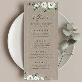 Eucalyptus Greenery white floral bruiloft Menu