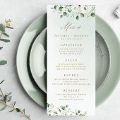 Eucalyptus Greenery white floral bruiloft Menu