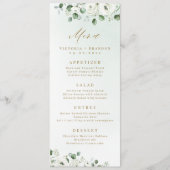 Eucalyptus Greenery white floral bruiloft Menu (Voorkant)