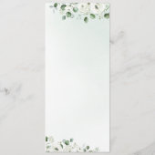 Eucalyptus Greenery white floral bruiloft Menu (Achterkant)
