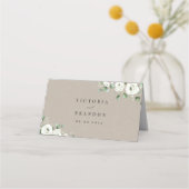 Eucalyptus Greenery white floral bruiloft Plaatskaartje (Achterkant)