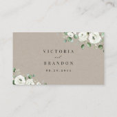 Eucalyptus Greenery white floral bruiloft Plaatskaartje (Achterkant)