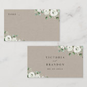 Eucalyptus Greenery white floral bruiloft Plaatskaartje (Voorkant / Achterkant)