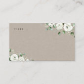 Eucalyptus Greenery white floral bruiloft Plaatskaartje (Voorkant)