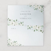 Eucalyptus Greenery white floral bruiloft Plaatskaartje (Buitenkant ongevouwen)