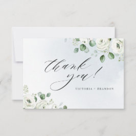 Eucalyptus greenery white floral rustige bedankkaart