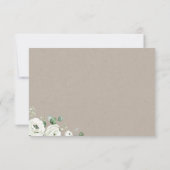Eucalyptus greenery white floral rustige bedankkaart (Achterkant)