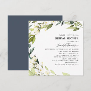 Eucalyptus Greenery White Flowers Vrijgezellenfees Kaart