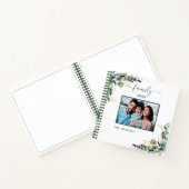 Eucalyptus greenery white name familie foto notitieboek (Binnen)