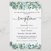 Eucalyptus Greenery White Reception Briefpapier (Voorkant / Achterkant)