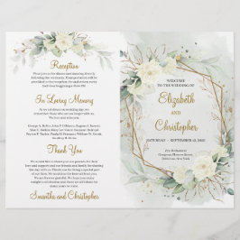 Eucalyptus Greenery white roses Gold-programma