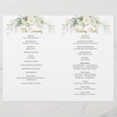 Eucalyptus Greenery white roses Gold-programma (Achterkant)