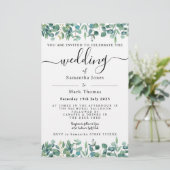 Eucalyptus Greenery White Weddin Briefpapier (Staand voorkant)
