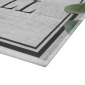 Eucalyptus Greenery White Wood Couple Weddenschap Snijplank (Hoek)