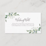 Eucalyptus Greenery Wishing Well Wedding Informatiekaartje<br><div class="desc">Creëer uw eigen coördinatenkaart voor uw bruiloft met dit eenvoudig te bewerken ontwerp.</div>