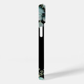 Eucalyptus greenery woodland ferns monogram zwart Case-Mate iPhone case (Achterkant / Rechts)