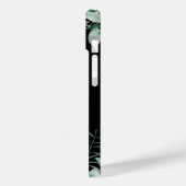 Eucalyptus greenery woodland ferns monogram zwart Case-Mate iPhone case (Achterkant / Links)