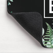 Eucalyptus greenery woodland ferns monogram zwart muismat (Hoek)