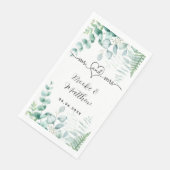 Eucalyptus greenery woodland ferns names bruiloft servet (Hoek)