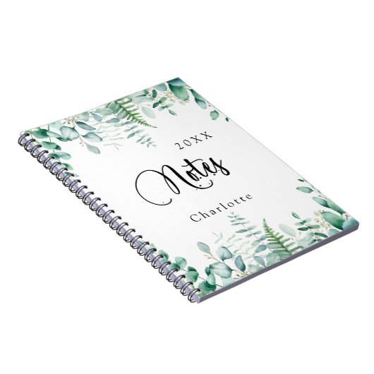 Eucalyptus greenery woodland ferns notitieboek (Rechterzijde)