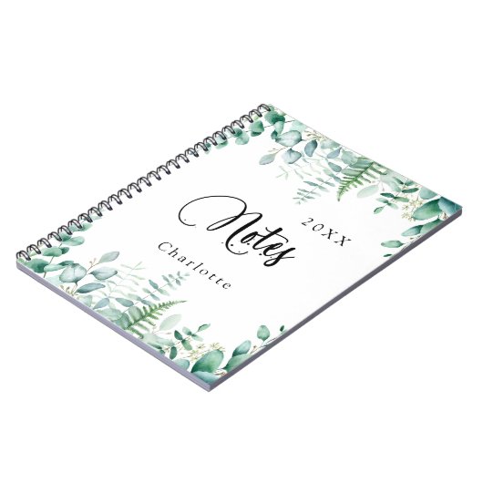 Eucalyptus greenery woodland ferns notitieboek (Linkerzijde)