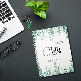 Eucalyptus greenery woodland ferns notitieboek