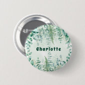 Eucalyptus greenery woodland ronde button 5,7 cm (Voorkant /achterkant)