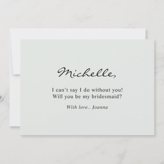 Eucalyptus Greenery Wordt mijn Bridesmaid Kaart (Achterkant)