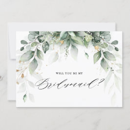 Eucalyptus Greenery Wordt mijn Bridesmaid Kaart