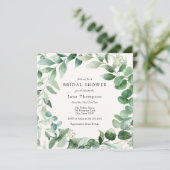 Eucalyptus Greenery Wreator Vrijgezellenfeest Kaart (Staand voorkant)