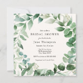 Eucalyptus Greenery Wreator Vrijgezellenfeest Kaart (Voorkant)