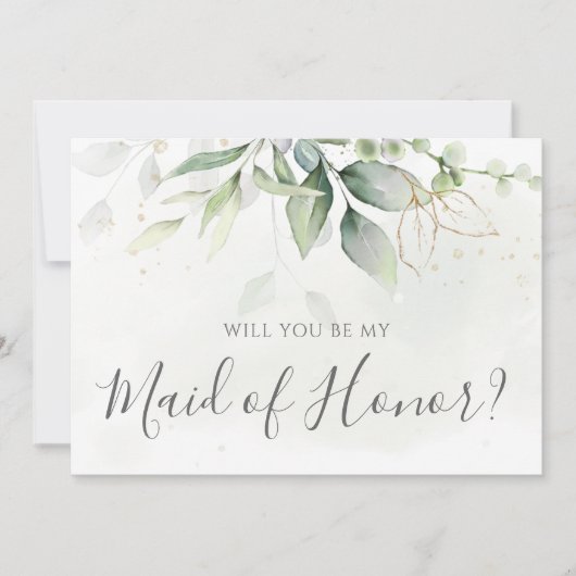 Eucalyptus Greenery zal je zijn mijn eerbetoon zij Kaart (Voorkant)