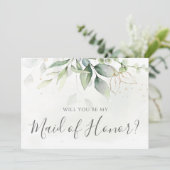 Eucalyptus Greenery zal je zijn mijn eerbetoon zij Kaart (Staand voorkant)