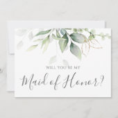 Eucalyptus Greenery zal je zijn mijn eerbetoon zij Kaart (Voorkant)