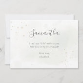 Eucalyptus Greenery zal mijn Bridesmaid zijn Kaart (Achterkant)