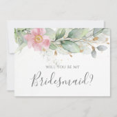 Eucalyptus Greenery zal mijn Bridesmaid zijn Kaart (Voorkant)