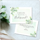 Eucalyptus Greenery zal mijn Bridesmaid zijn Uitnodiging Briefkaart