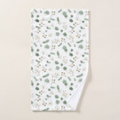 Eucalyptus Greenery Zilveren Dollar Gum Bloesems Bad Handdoek (Handdoek)