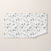 Eucalyptus Greenery Zilveren Dollar Gum Bloesems Bad Handdoek (Handdoek)