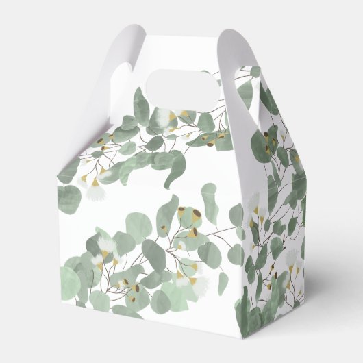 Eucalyptus Greenery Zilveren Dollar Gum Bloesems Bedankdoosjes (Achterkant)