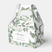 Eucalyptus Greenery Zilveren Dollar Gum Bloesems Bedankdoosjes (Voorkant Zijde)