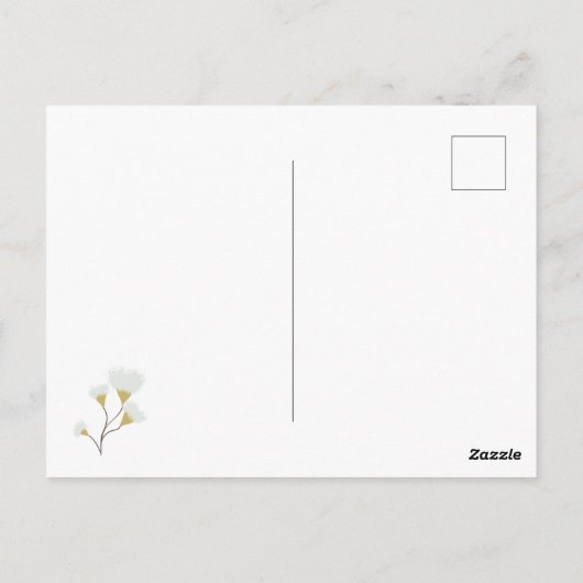 Eucalyptus Greenery Zilveren Dollar Gum Bloesems Briefkaart (Achterkant)