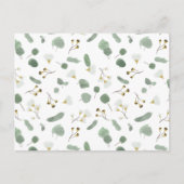 Eucalyptus Greenery Zilveren Dollar Gum Bloesems Briefkaart (Voorkant)